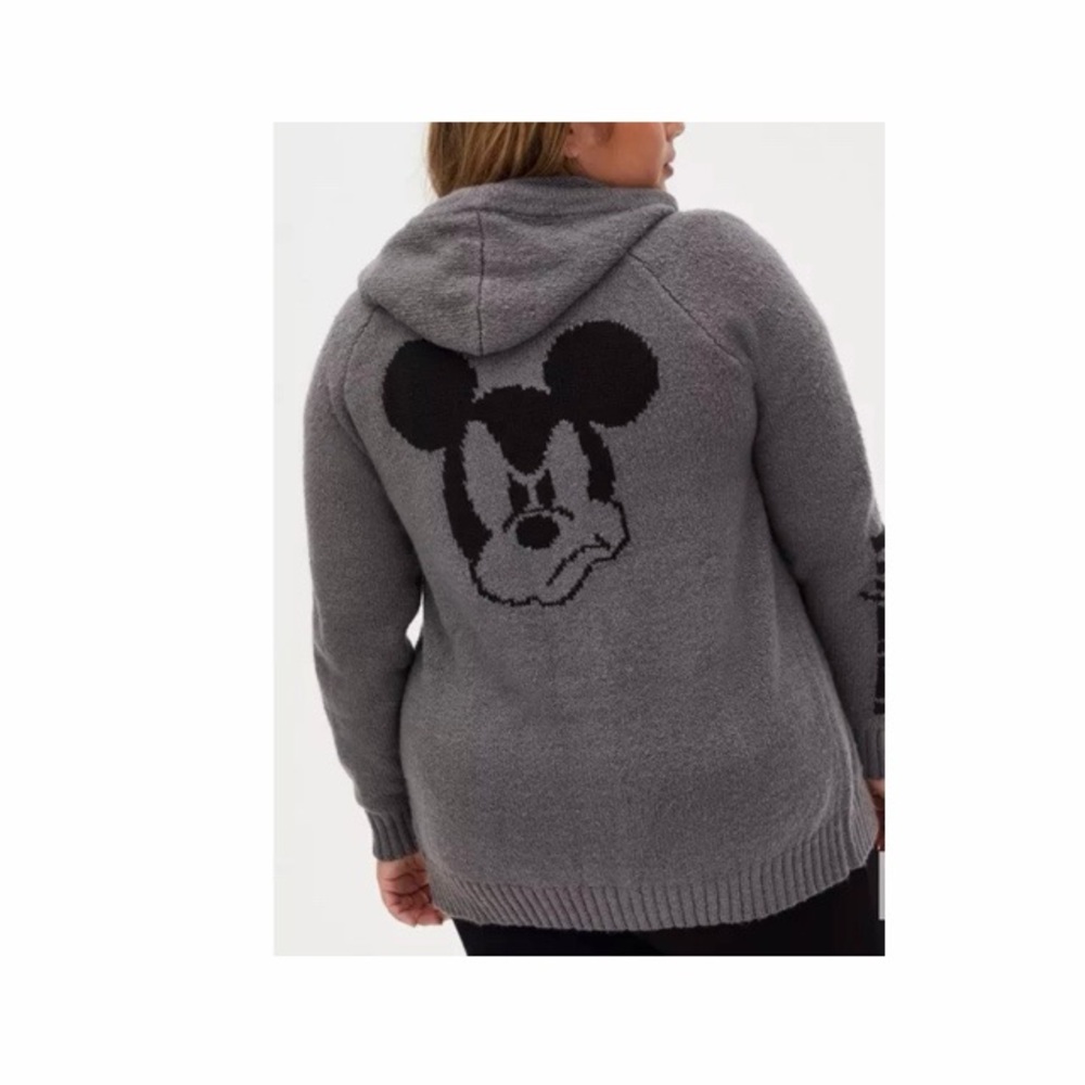 Torrid Disney Mickey Mouse Intarsia Full Zip Hoodie Cardigan NWT - Picture 9 of 10
